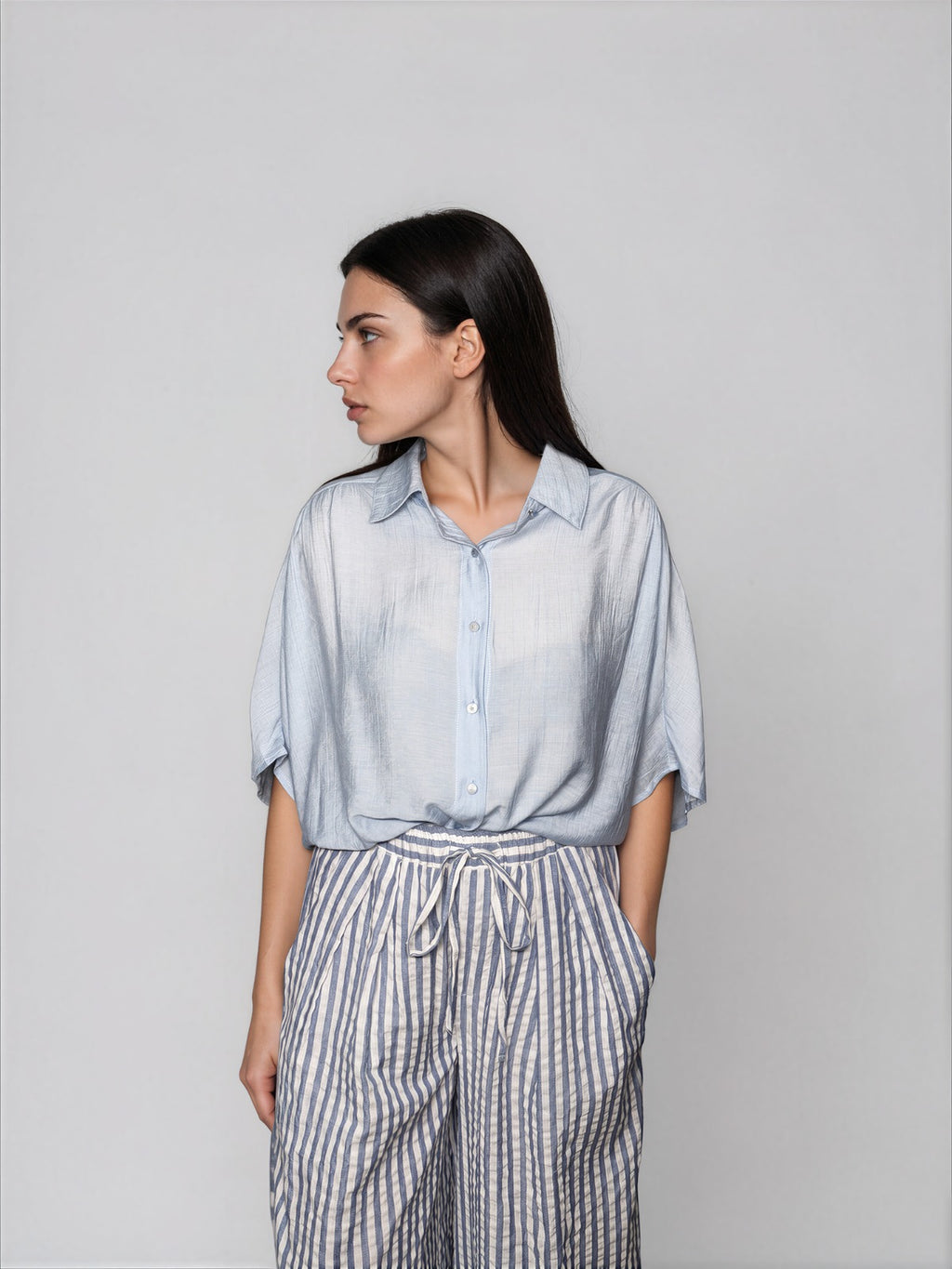CAMISA CELESTE