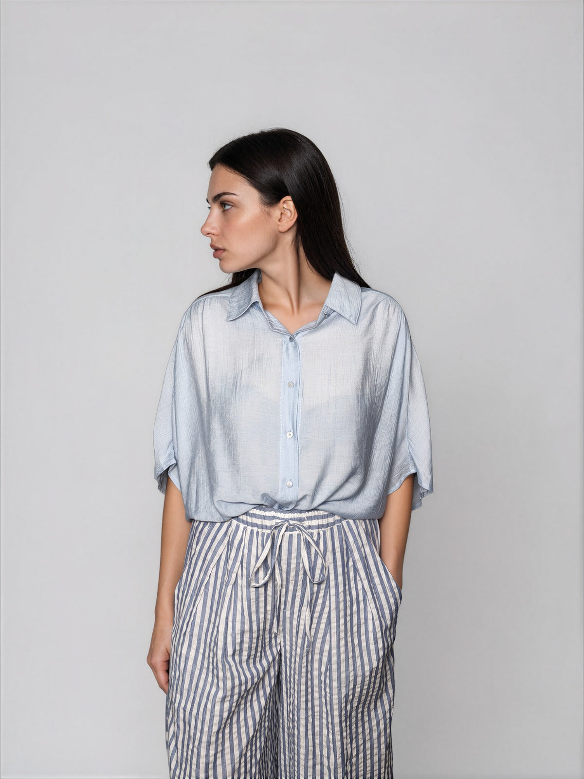 CAMISA CELESTE